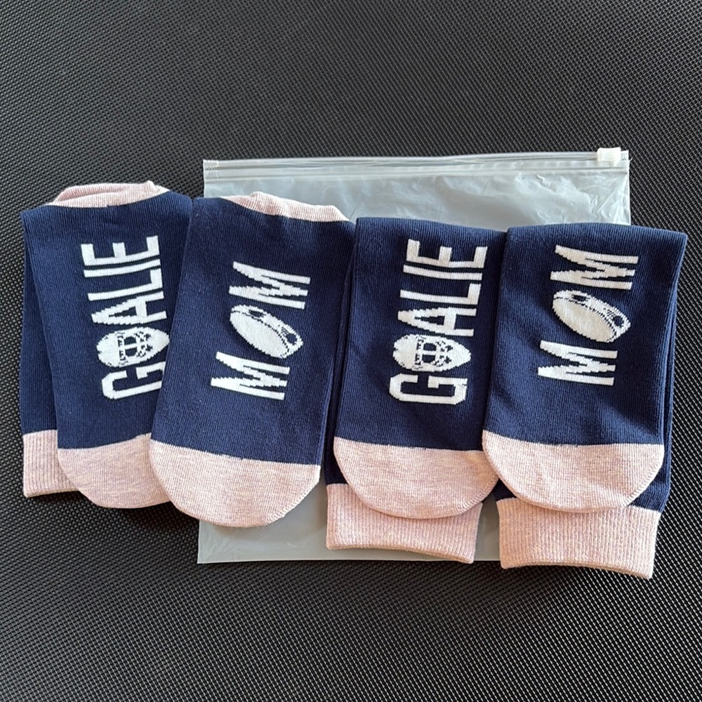 Hockey mom socks. Brand new, 2 pairs in pack.